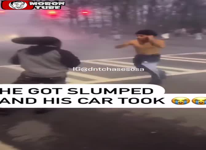 Video :His automobile gets taken after he loses a battle he wants to have in the street